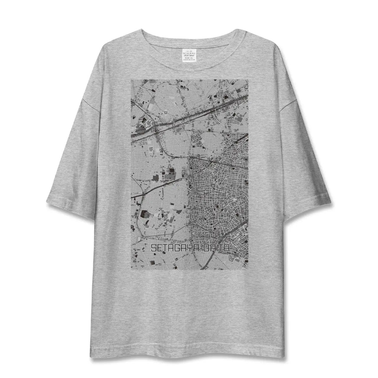 【世田谷代田（東京都）】地図柄ビッグシルエットTシャツ