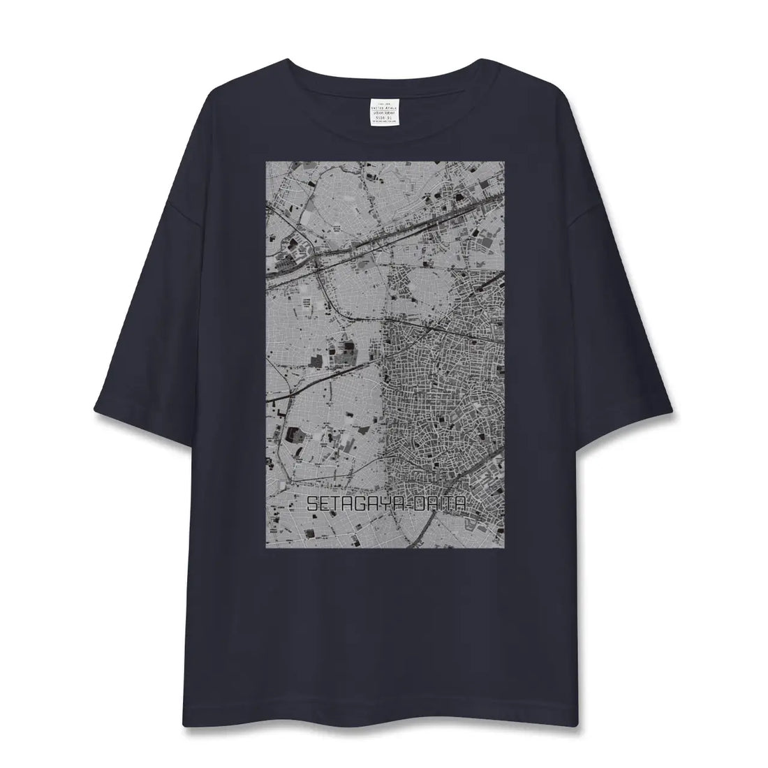 【世田谷代田（東京都）】地図柄ビッグシルエットTシャツ