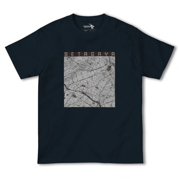 【世田谷2（東京都）】地図柄ヘビーウェイトTシャツ