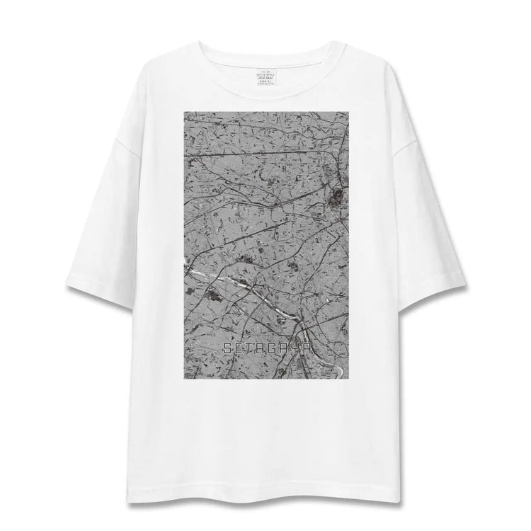 【世田谷2（東京都）】地図柄ビッグシルエットTシャツ