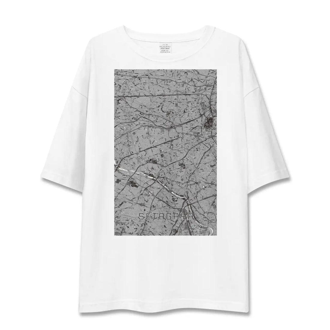 【世田谷2（東京都）】地図柄ビッグシルエットTシャツ