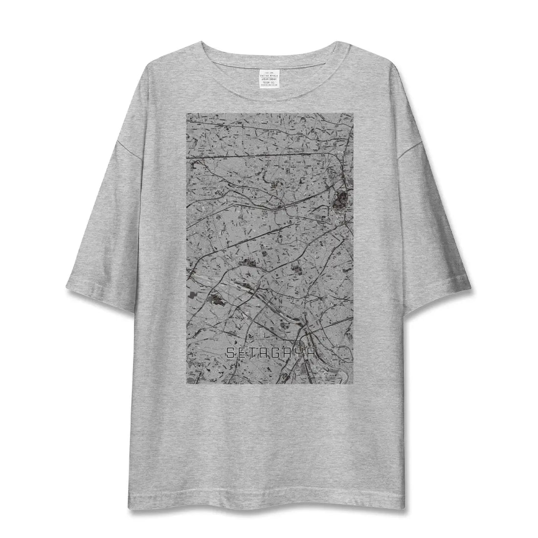【世田谷2(東京都)】地図柄ビッグシルエットTシャツ