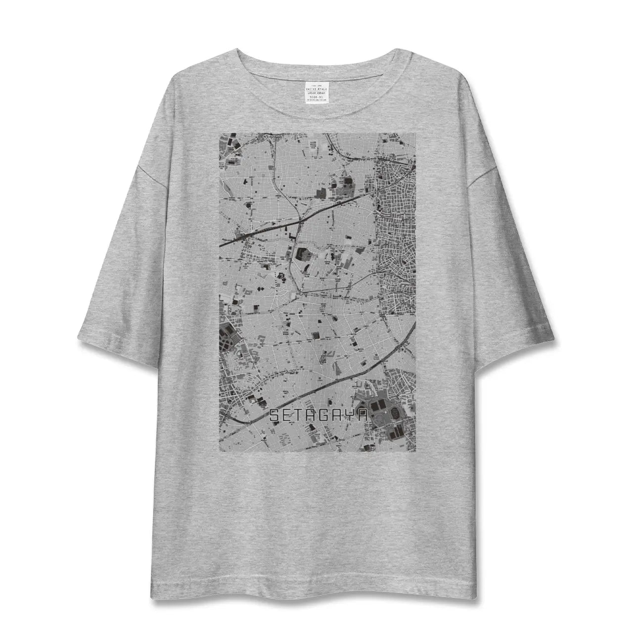 世田谷（東京都）】地図柄ビッグシルエットTシャツ – クロス