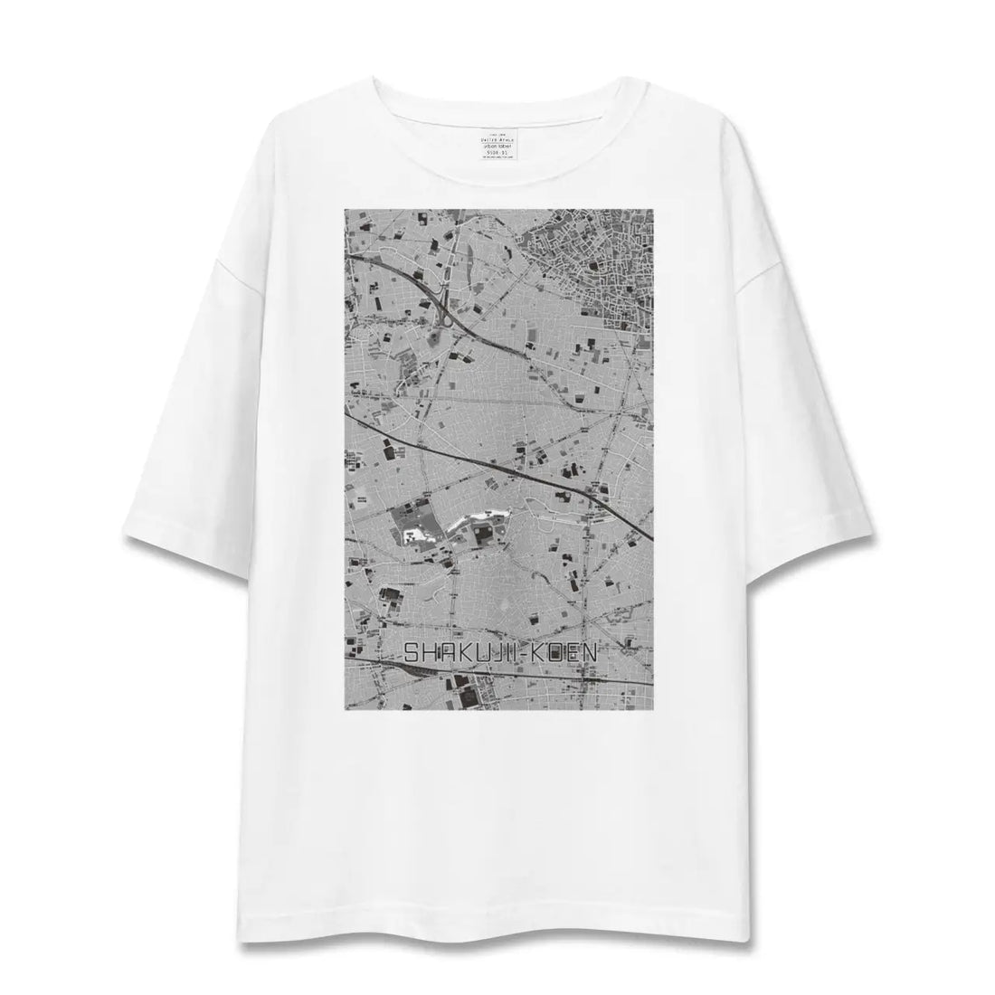 【石神井公園（東京都）】地図柄ビッグシルエットTシャツ