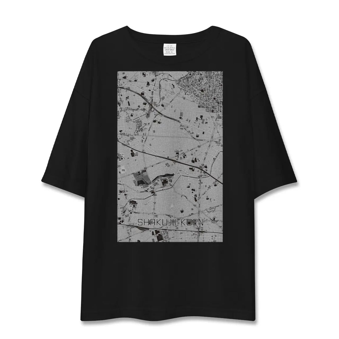 【石神井公園(東京都)】地図柄ビッグシルエットTシャツ
