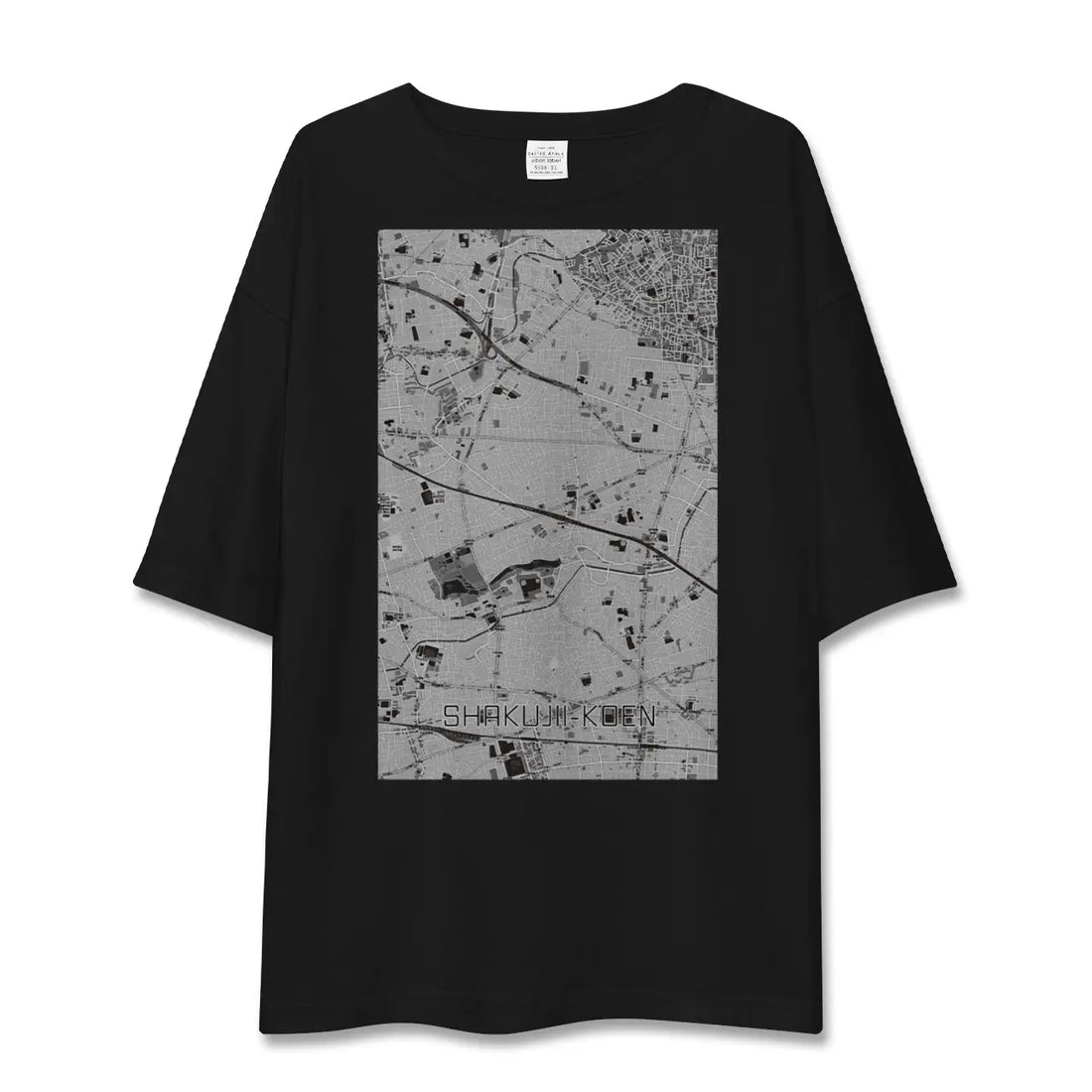 【石神井公園（東京都）】地図柄ビッグシルエットTシャツ