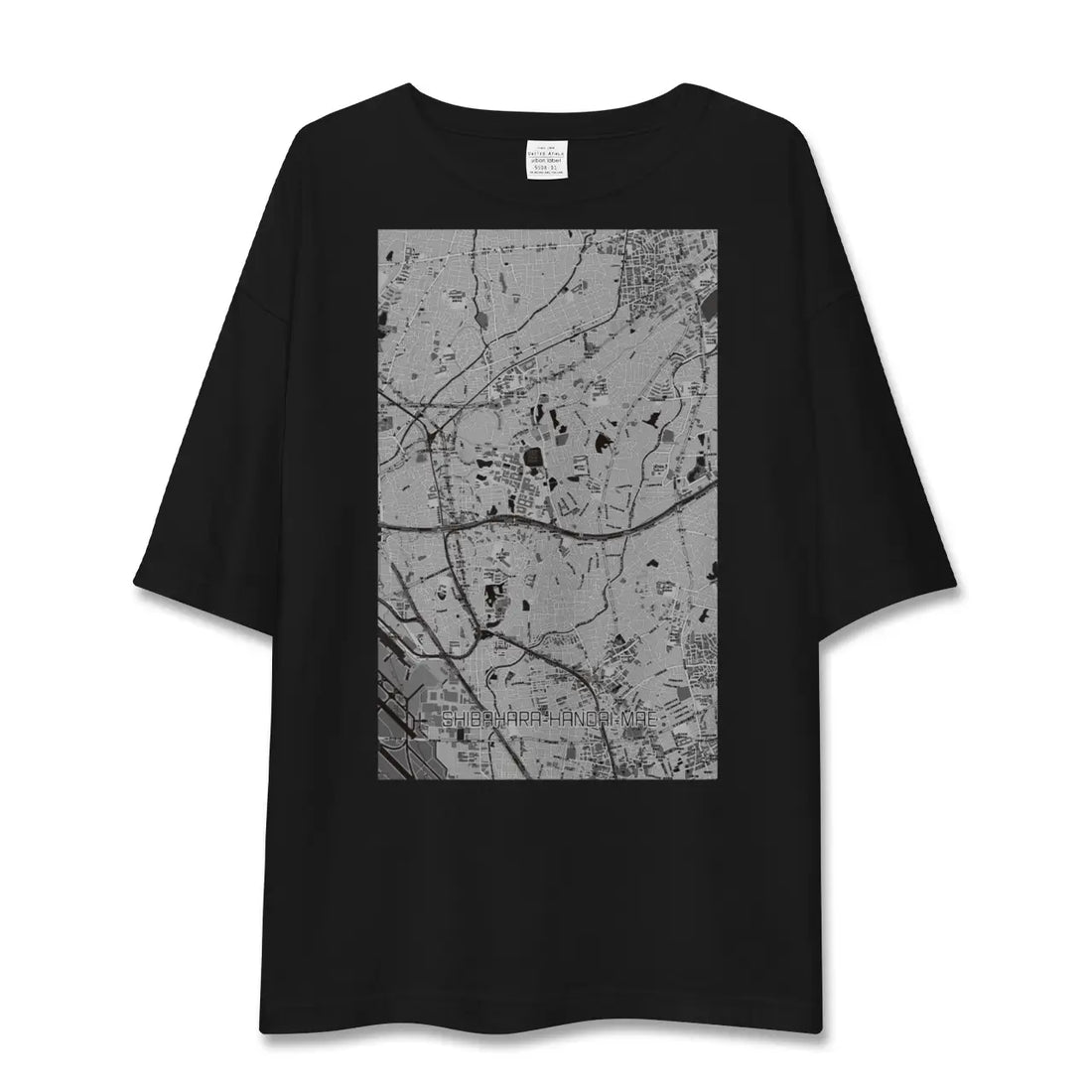 【柴原阪大前(大阪府)】地図柄ビッグシルエットTシャツ