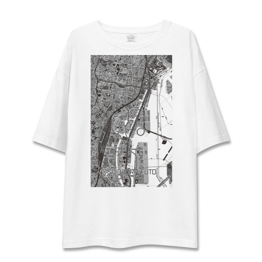【芝浦ふ頭（東京都）】地図柄ビッグシルエットTシャツ