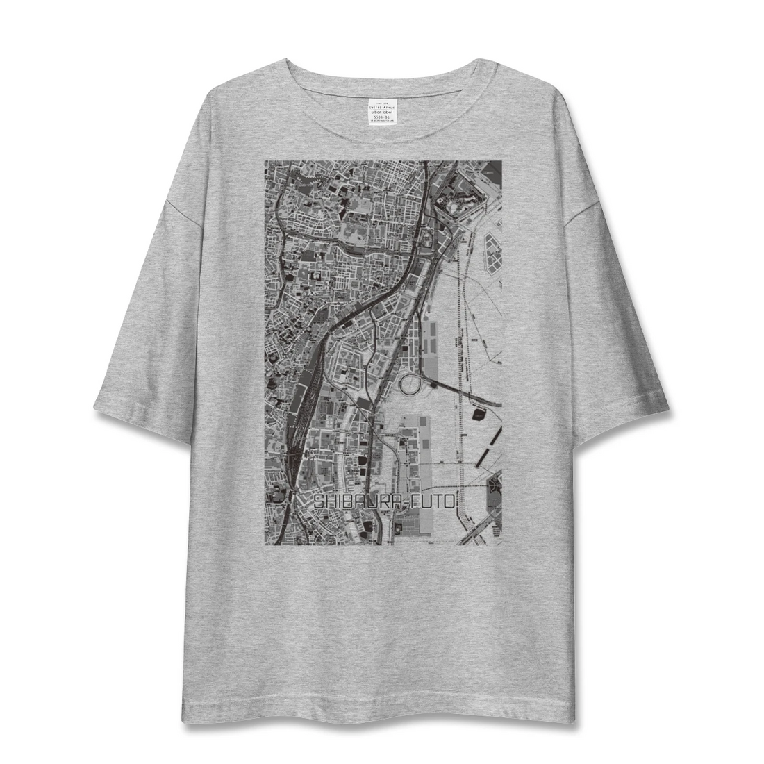 【芝浦ふ頭(東京都)】地図柄ビッグシルエットTシャツ