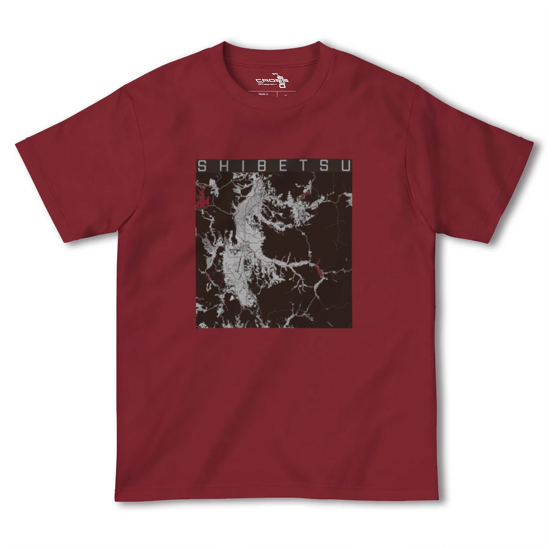 【士別(北海道)】地図柄ヘビーウェイトTシャツ
