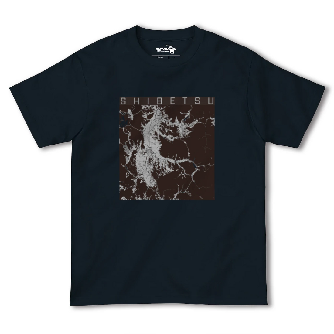 【士別(北海道)】地図柄ヘビーウェイトTシャツ