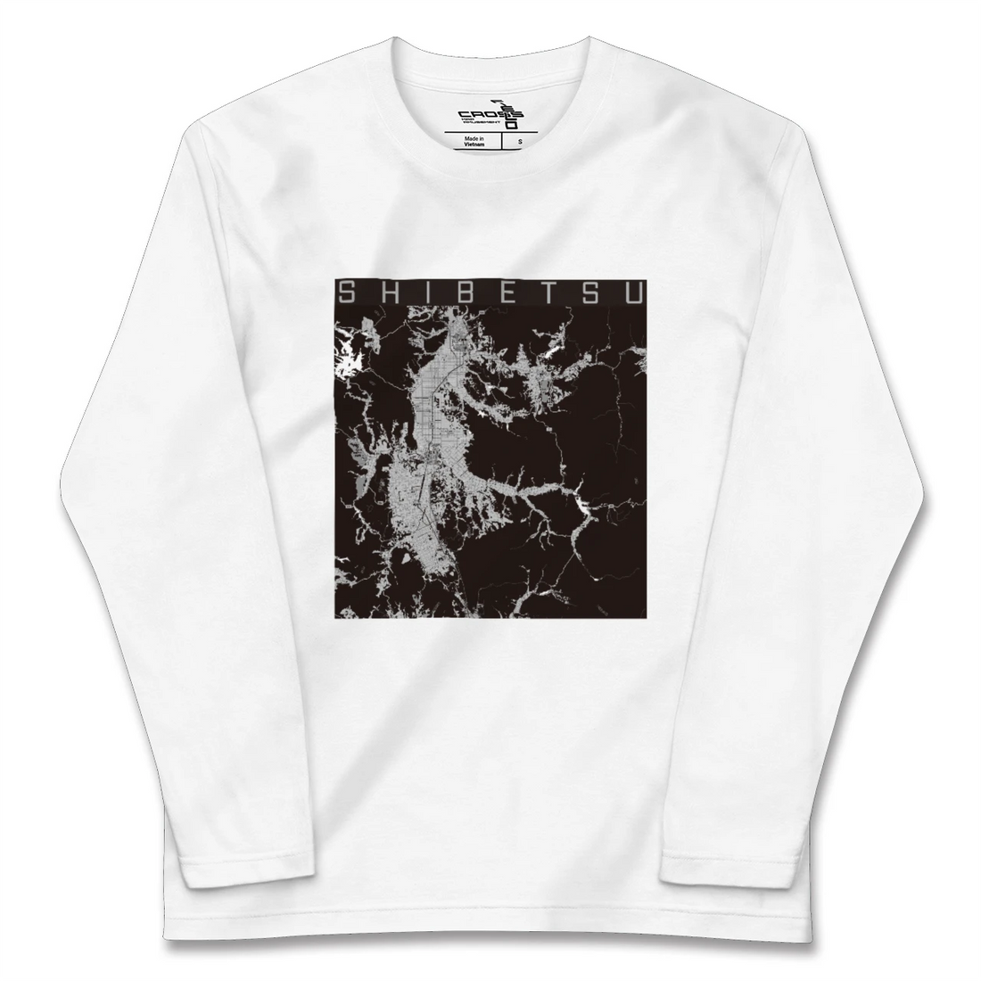 【士別(北海道)】地図柄ロングスリーブTシャツ