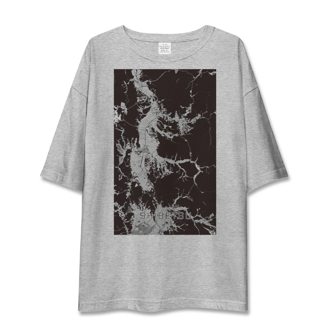 【士別（北海道）】地図柄ビッグシルエットTシャツ