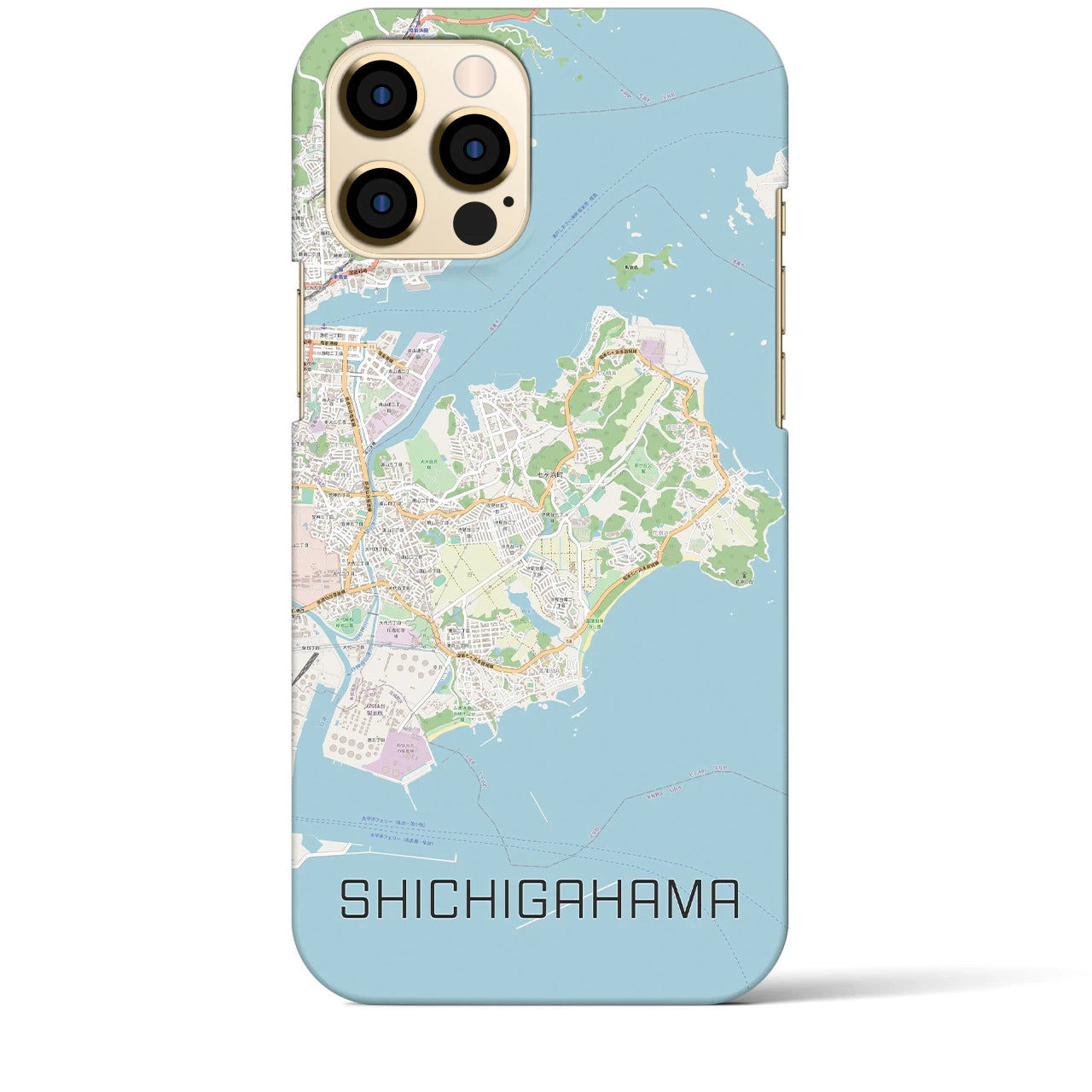 【七ヶ浜】地図柄iPhoneケース（バックカバータイプ・ナチュラル）iPhone 12 Pro Max 用