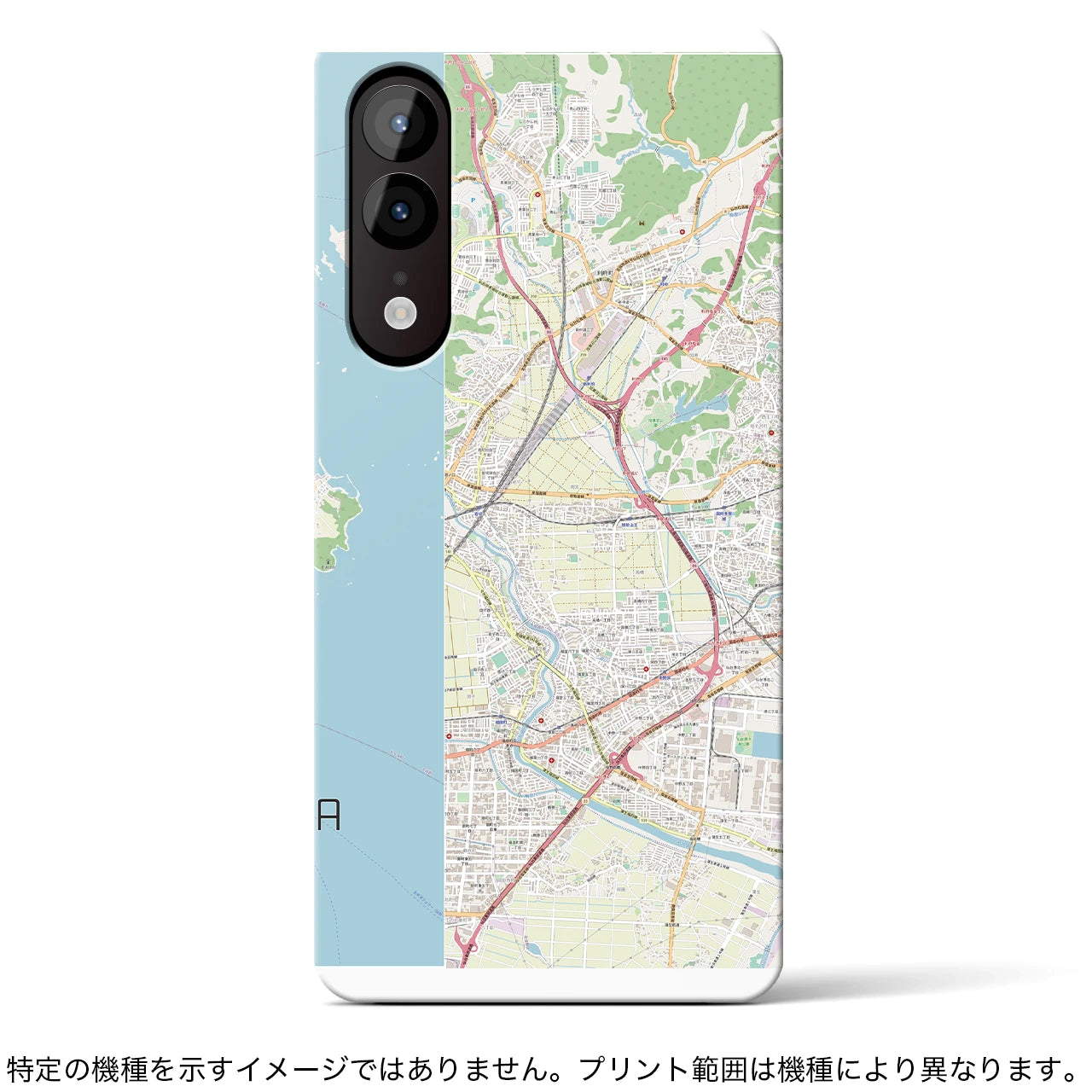 【七ヶ浜】地図柄iPhoneケース（手帳両面タイプ・ナチュラル）iPhone 14 Pro 用