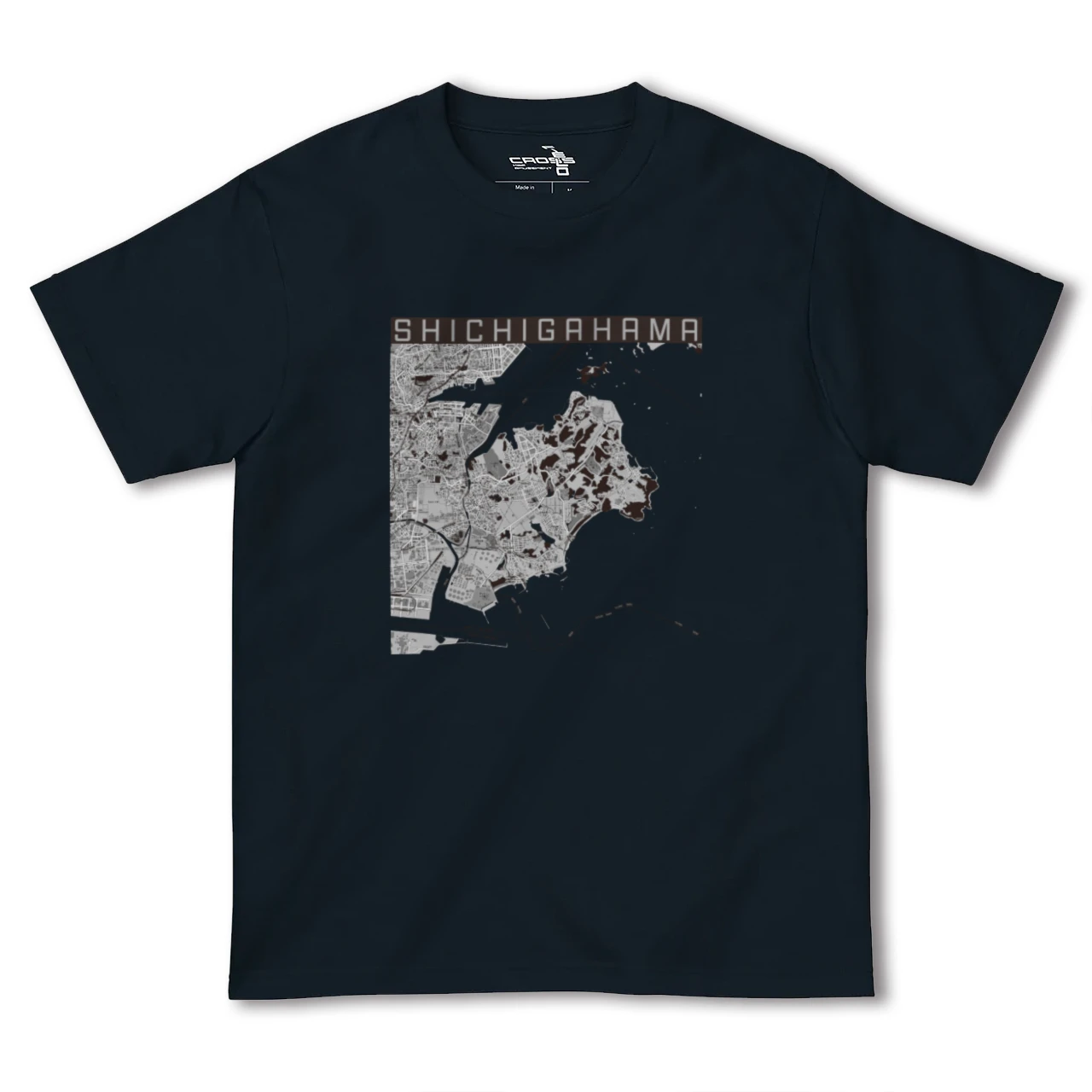 【七ヶ浜（宮城県）】地図柄ヘビーウェイトTシャツ