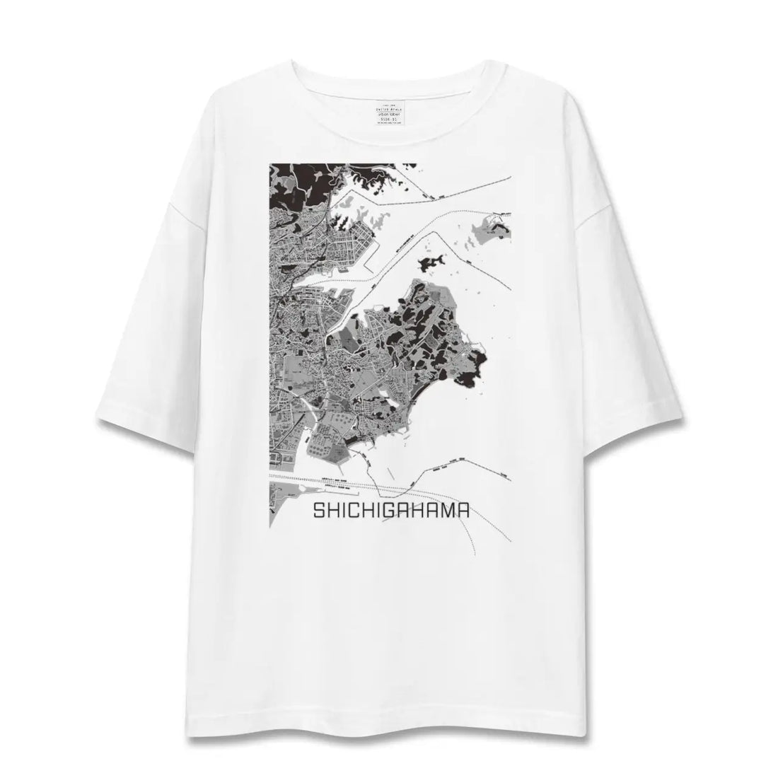 【七ヶ浜（宮城県）】地図柄ビッグシルエットTシャツ