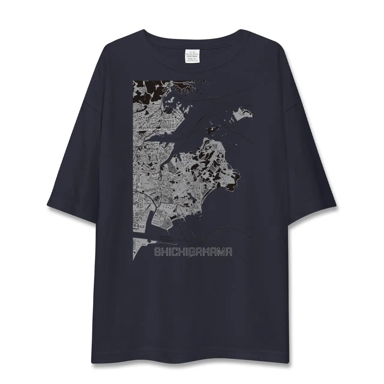 【七ヶ浜（宮城県）】地図柄ビッグシルエットTシャツ