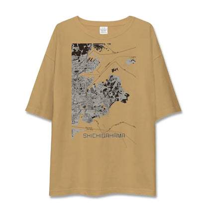 【七ヶ浜（宮城県）】地図柄ビッグシルエットTシャツ