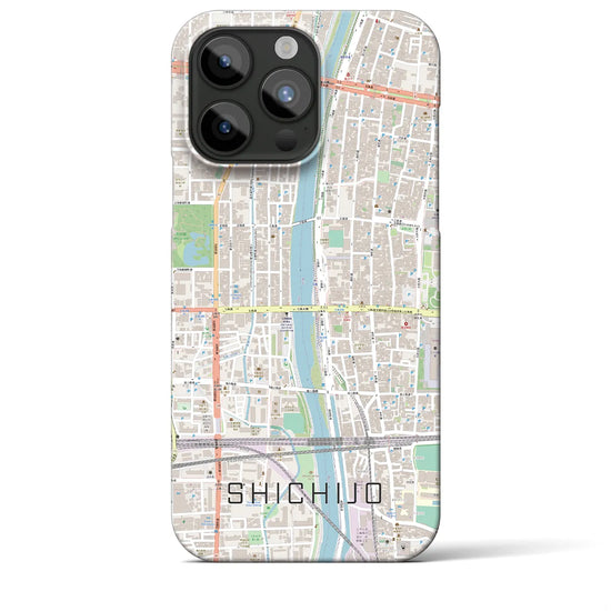 【七条】地図柄iPhoneケース（バックカバータイプ・ナチュラル）iPhone 15 Pro Max 用