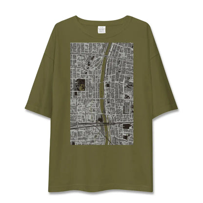【七条（京都府）】地図柄ビッグシルエットTシャツ