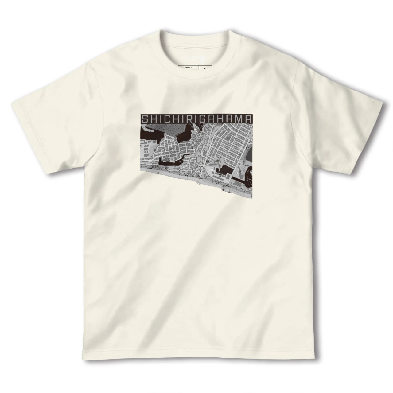 【七里ヶ浜（神奈川県）】地図柄ヘビーウェイトTシャツ
