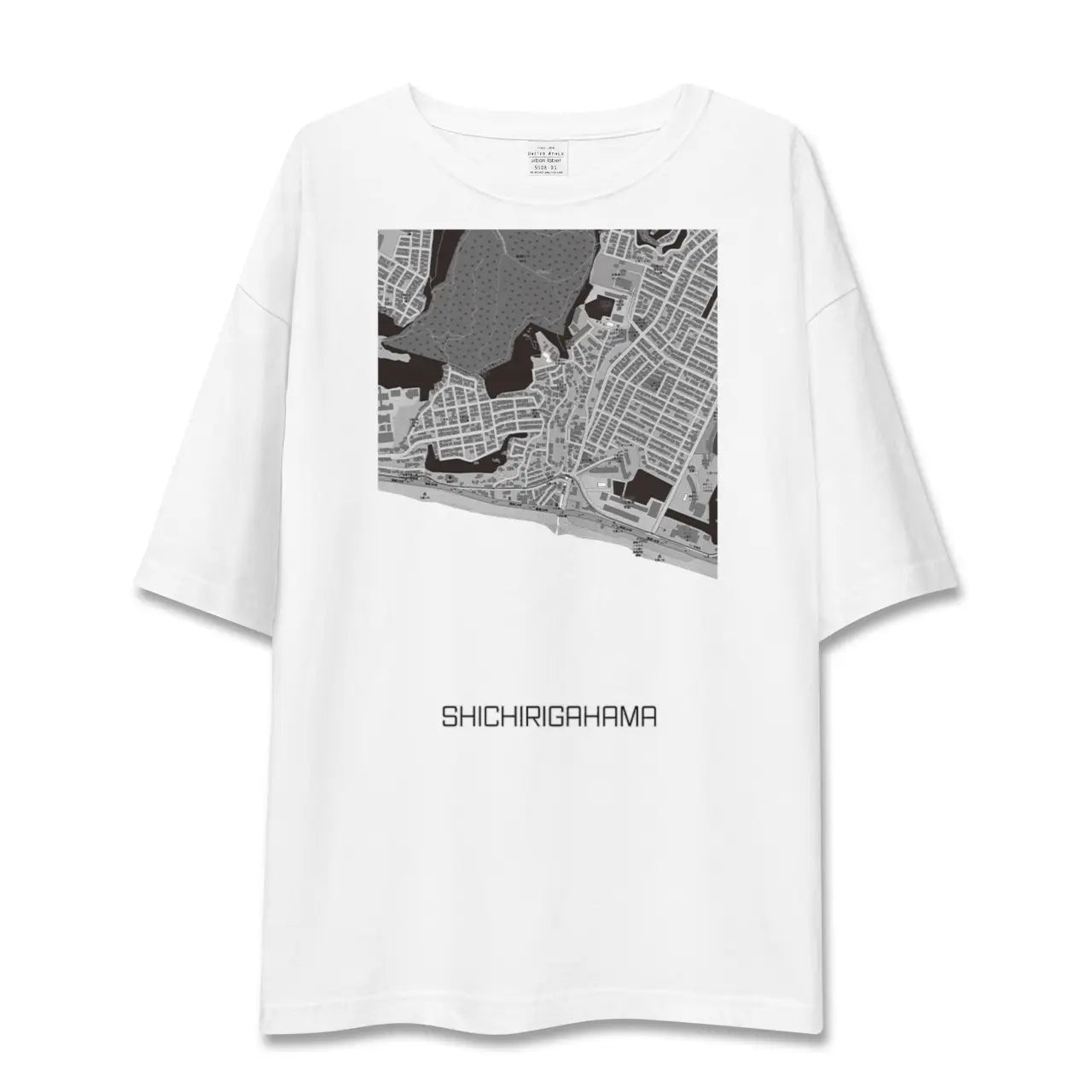 【七里ヶ浜（神奈川県）】地図柄ビッグシルエットTシャツ