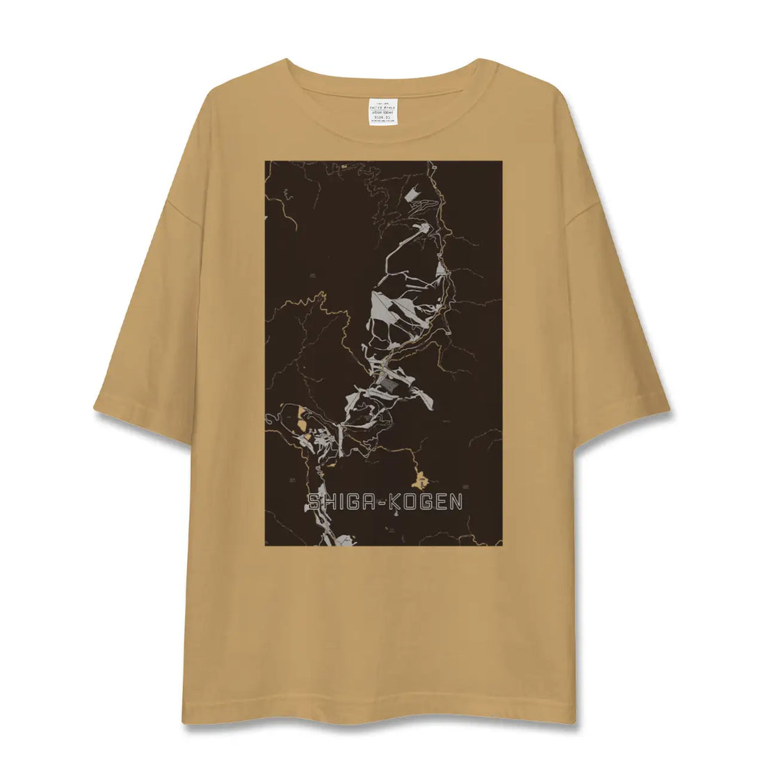 【志賀高原(長野県)】地図柄ビッグシルエットTシャツ