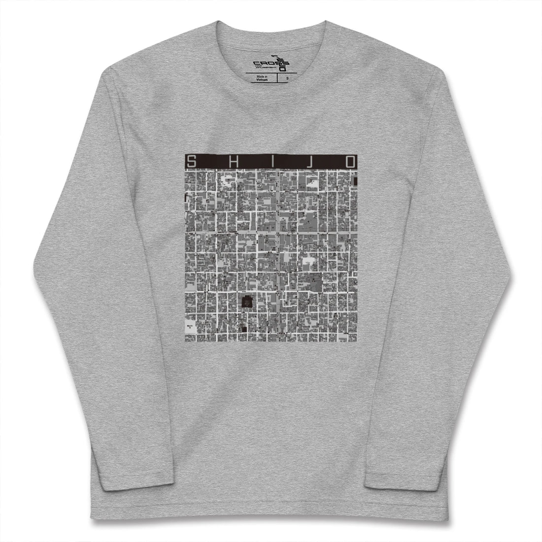 【四条(京都府)】地図柄ロングスリーブTシャツ