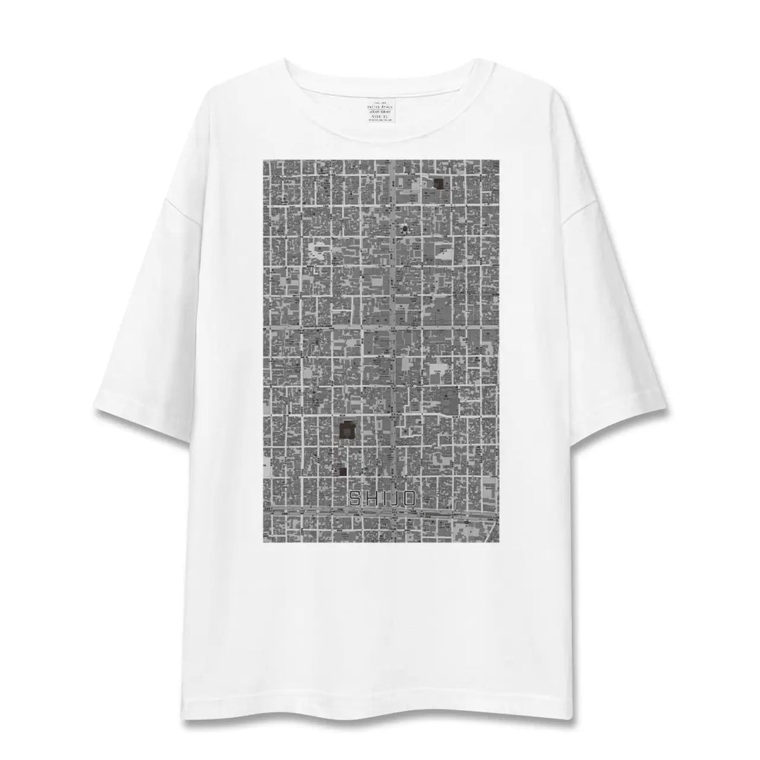 【四条(京都府)】地図柄ビッグシルエットTシャツ
