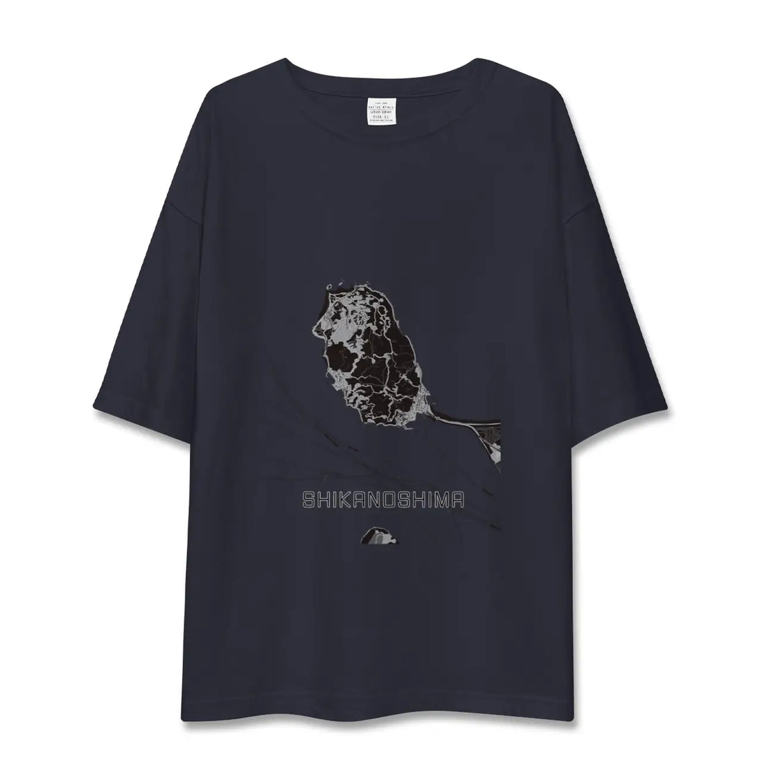 【志賀島(福岡県)】地図柄ビッグシルエットTシャツ
