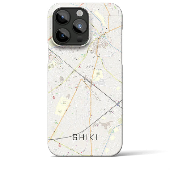 【志木】地図柄iPhoneケース（バックカバータイプ・ナチュラル）iPhone 15 Pro Max 用
