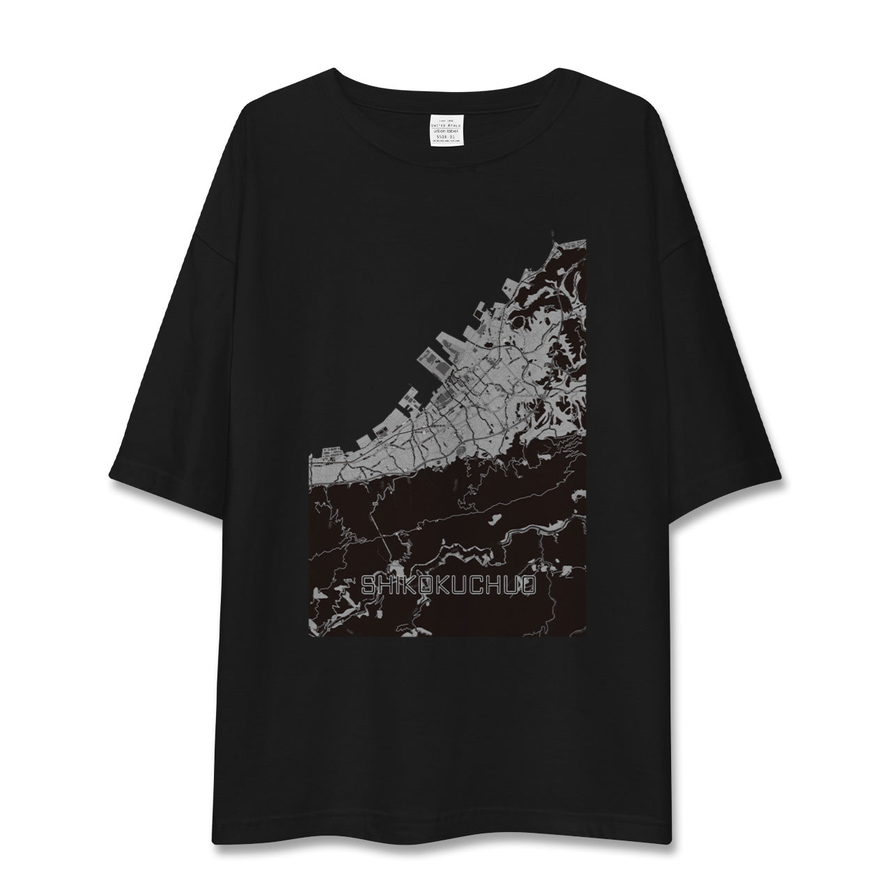 【四国中央（愛媛県）】地図柄ビッグシルエットTシャツ