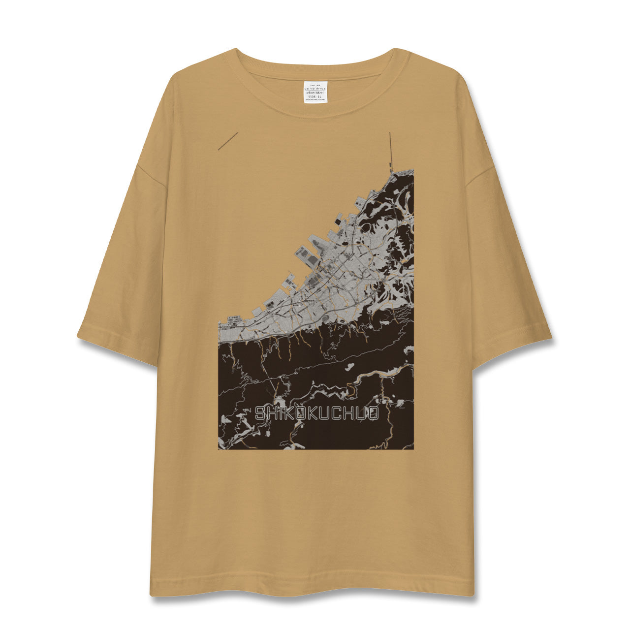 【四国中央（愛媛県）】地図柄ビッグシルエットTシャツ