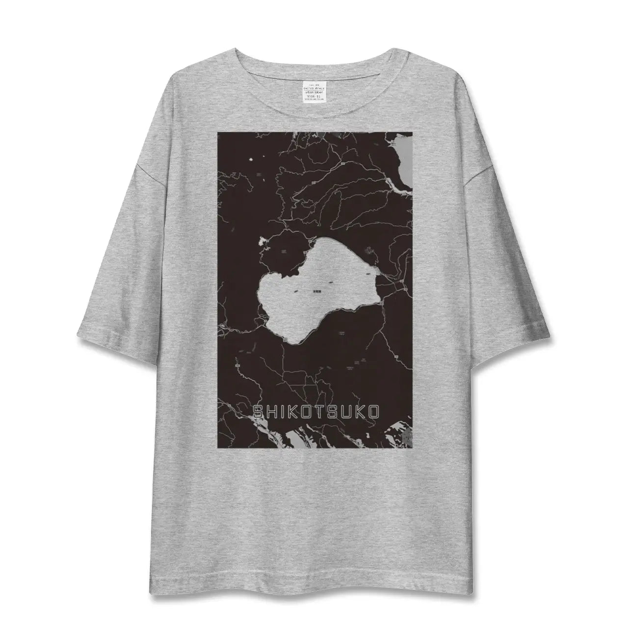 【支笏湖（北海道）】地図柄ビッグシルエットTシャツ