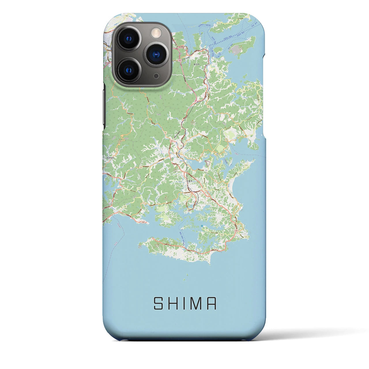 【志摩】地図柄iPhoneケース（バックカバータイプ・ナチュラル）iPhone 11 Pro Max 用