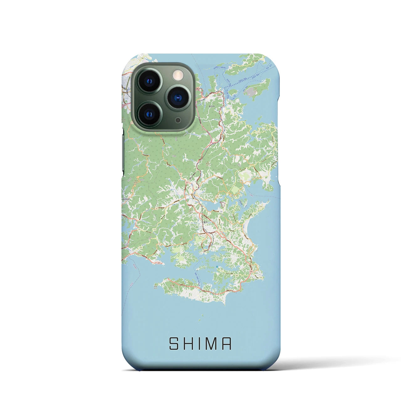 【志摩】地図柄iPhoneケース（バックカバータイプ・ナチュラル）iPhone 11 Pro 用