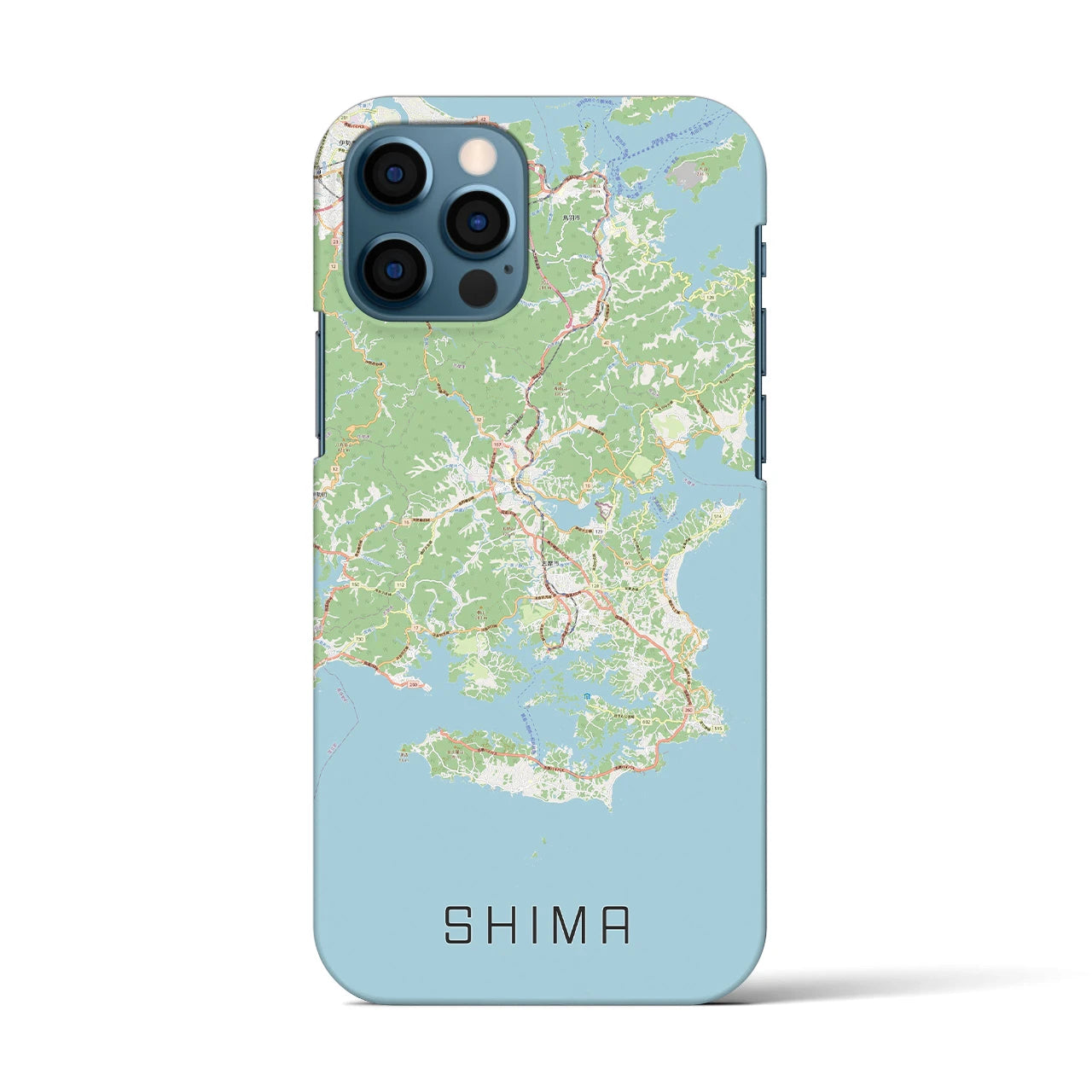 【志摩】地図柄iPhoneケース（バックカバータイプ・ナチュラル）iPhone 12 / 12 Pro 用
