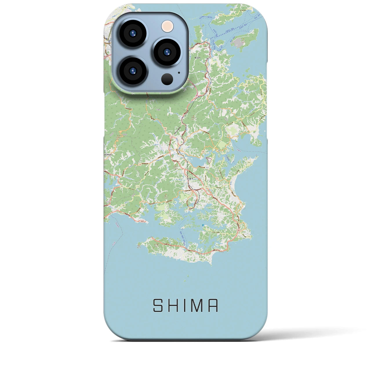 【志摩】地図柄iPhoneケース（バックカバータイプ・ナチュラル）iPhone 13 Pro Max 用