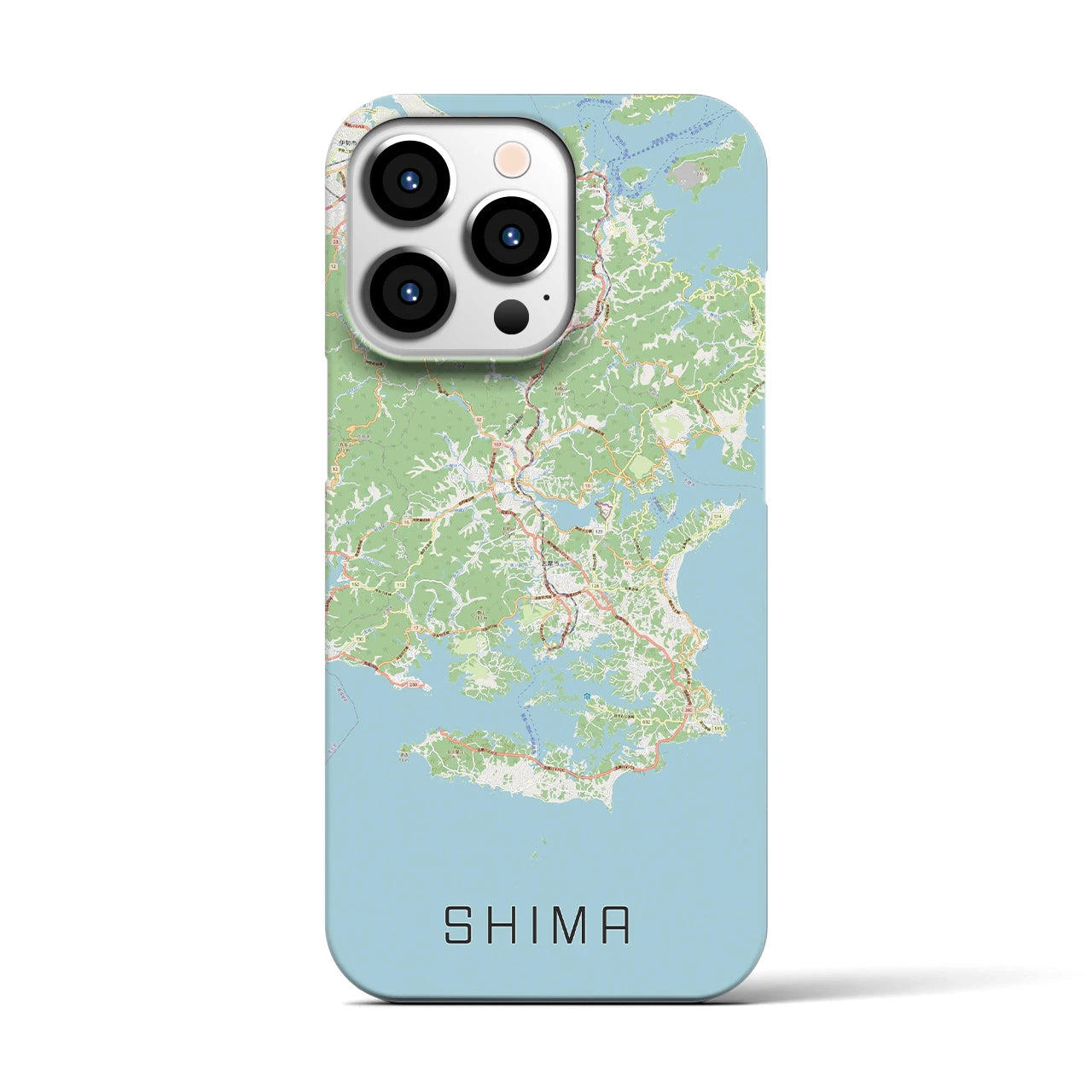 【志摩】地図柄iPhoneケース（バックカバータイプ・ナチュラル）iPhone 13 Pro 用