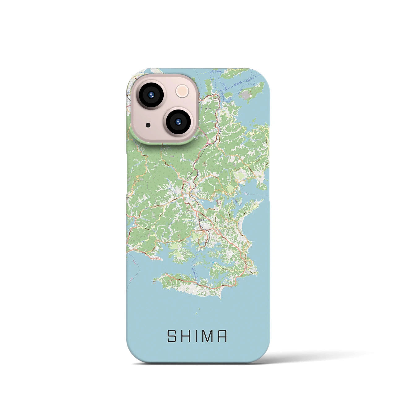 【志摩】地図柄iPhoneケース（バックカバータイプ・ナチュラル）iPhone 13 mini 用