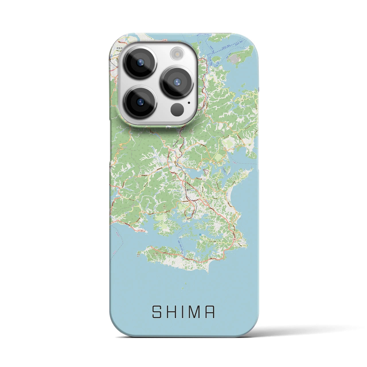 【志摩】地図柄iPhoneケース（バックカバータイプ・ナチュラル）iPhone 14 Pro 用