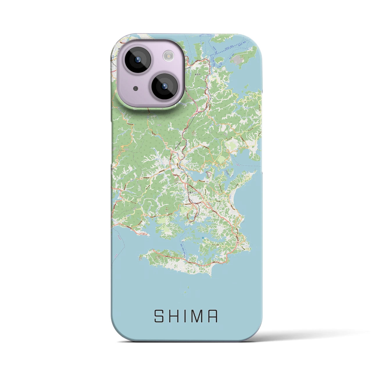 【志摩】地図柄iPhoneケース（バックカバータイプ・ナチュラル）iPhone 14 用