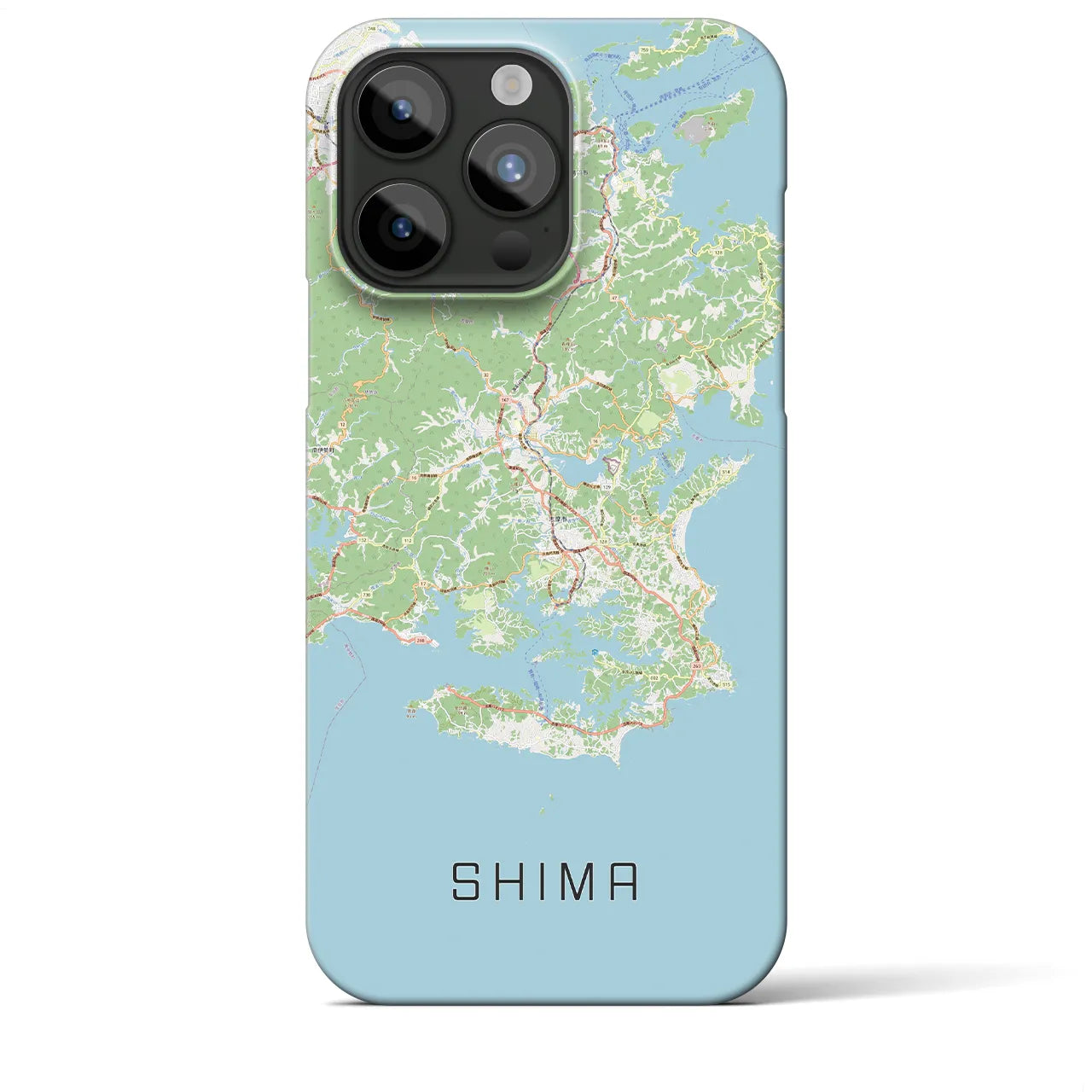 【志摩】地図柄iPhoneケース（バックカバータイプ・ナチュラル）iPhone 15 Pro Max 用