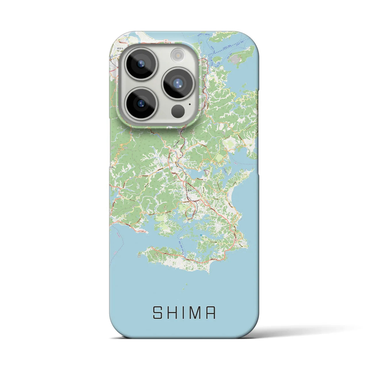 【志摩】地図柄iPhoneケース（バックカバータイプ・ナチュラル）iPhone 15 Pro 用