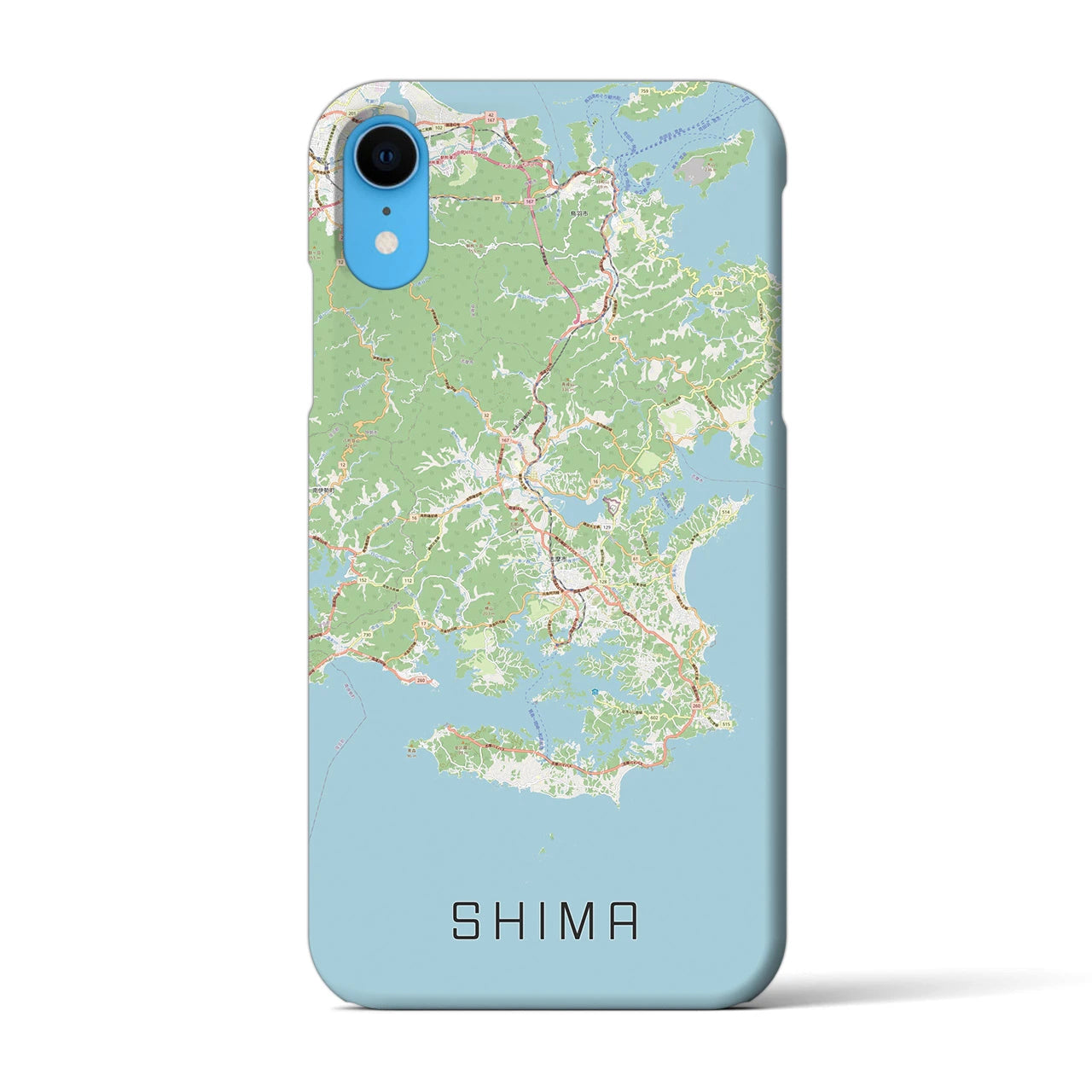 【志摩】地図柄iPhoneケース（バックカバータイプ・ナチュラル）iPhone XR 用