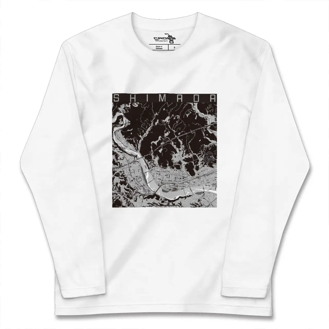 【島田(静岡県)】地図柄ロングスリーブTシャツ