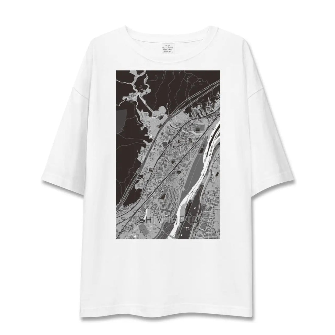 【島本(大阪府)】地図柄ビッグシルエットTシャツ