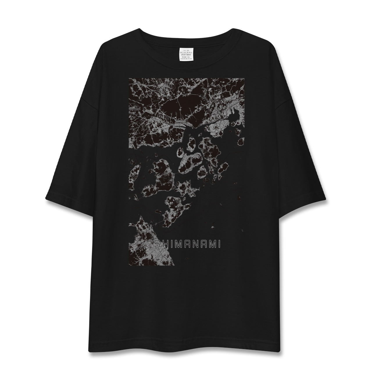 【しまなみ2（広島県）】地図柄ビッグシルエットTシャツ