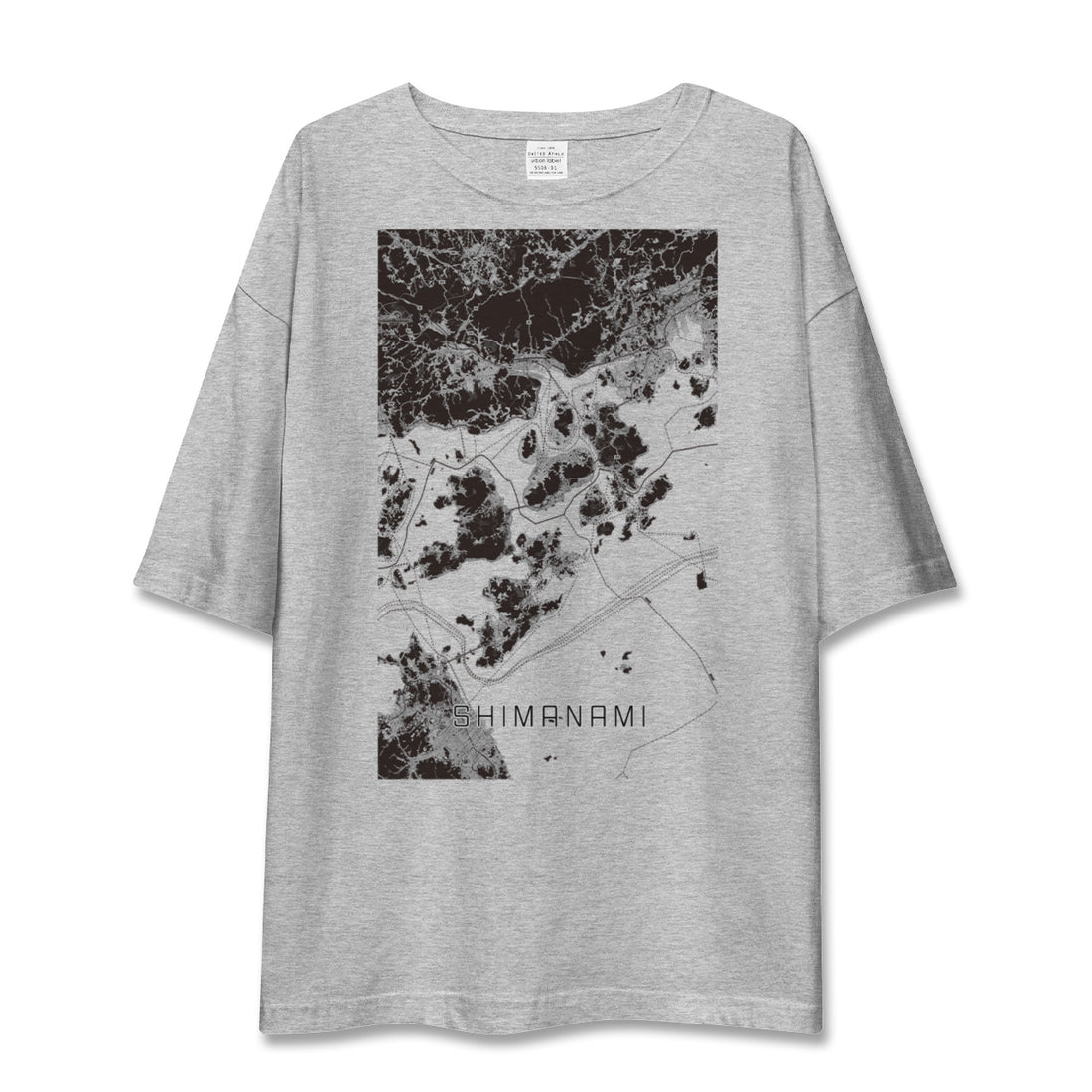 【しまなみ2（広島県）】地図柄ビッグシルエットTシャツ